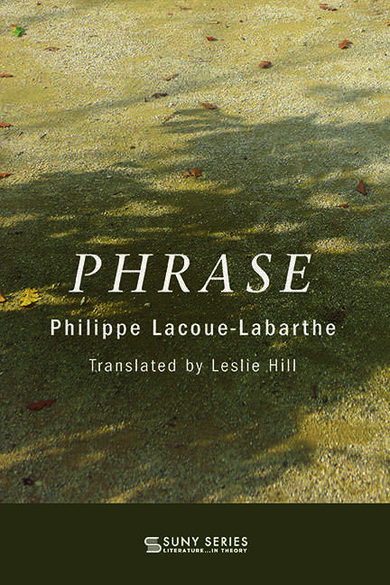 Book cover of Phrase (SUNY series, Literature . . . in Theory)
