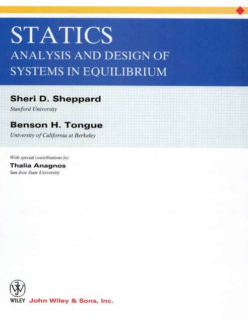 Book cover of Statics: Analysis And Design Of Systems In Equilibrium (1)