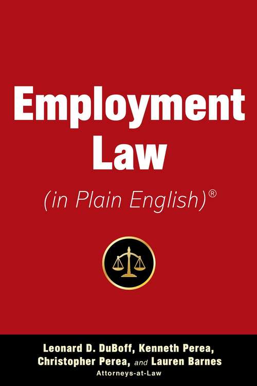 Book cover of Employment Law (In Plain English)