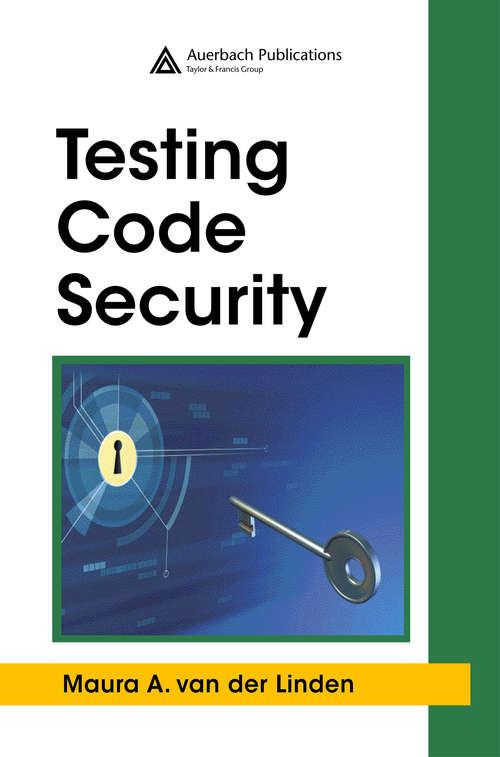 Book cover of Testing Code Security