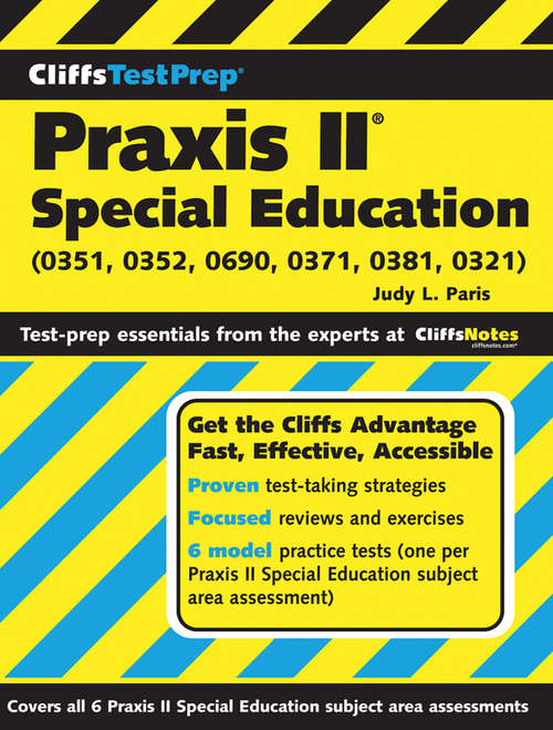 Book cover of CliffsTestPrep Praxis II: Special Education (0351, 0352, 0690, 0371, 0381, #0321)