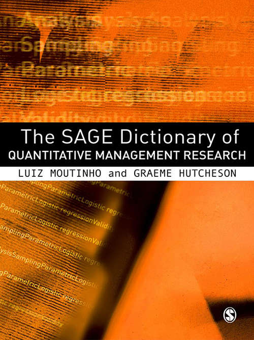 Book cover of The SAGE Dictionary of Quantitative Management Research