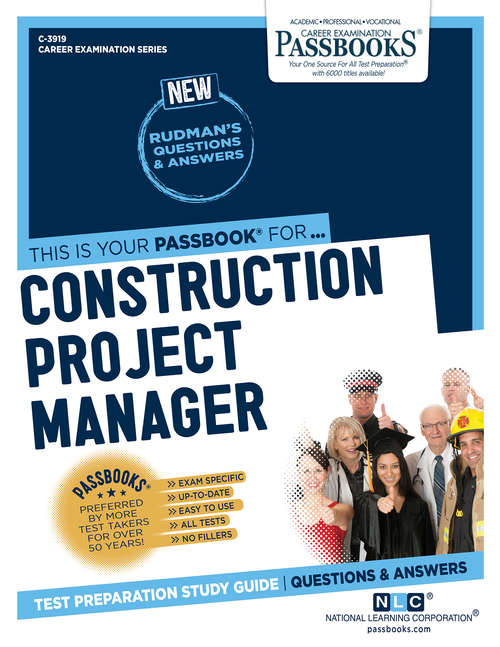 Book cover of Construction Project Manager: Passbooks Study Guide (Career Examination Series)