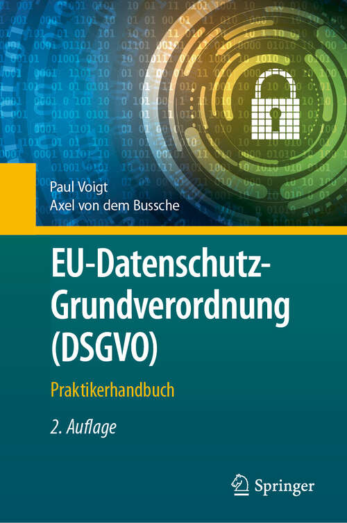 Book cover of EU-Datenschutz-Grundverordnung (DSGVO): Praktikerhandbuch (2. Auflage 2024)