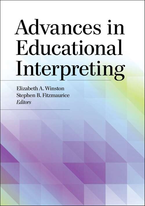Book cover of Advances in Educational Interpreting
