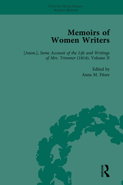 Book cover of Memoirs of Women Writers, Part I, Volume 4