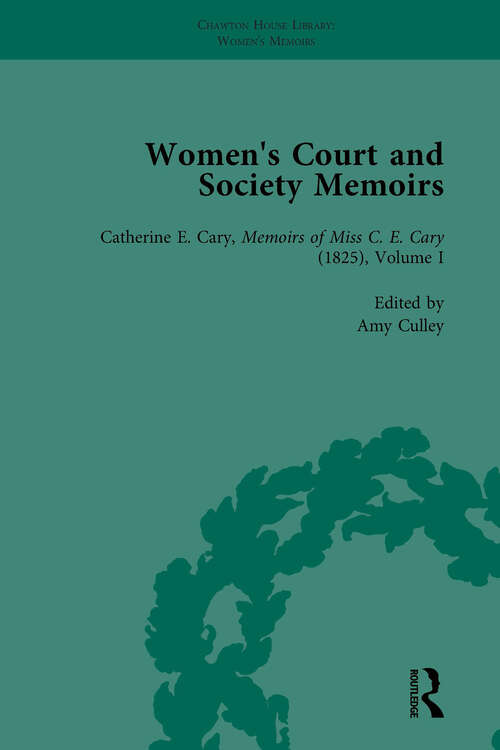 Book cover of Women's Court and Society Memoirs, Part I Vol 3