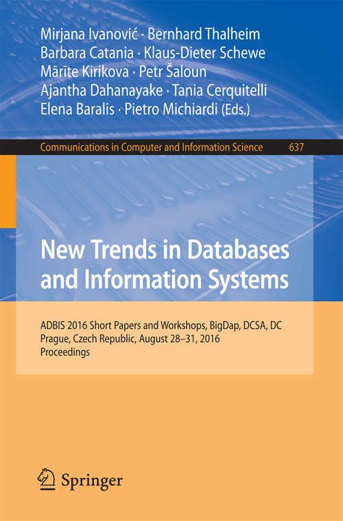 Book cover of New Trends in Databases and Information Systems