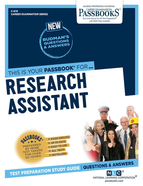 Book cover of Research Assistant: Passbooks Study Guide (Career Examination Series)