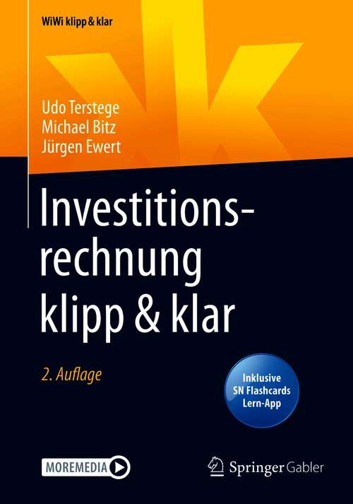 Book cover of Investitionsrechnung klipp & klar (2. Aufl. 2020) (WiWi klipp & klar)