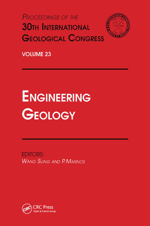 Book cover of Engineering Geology: Proceedings of the 30th International Geological Congress, Volume 23