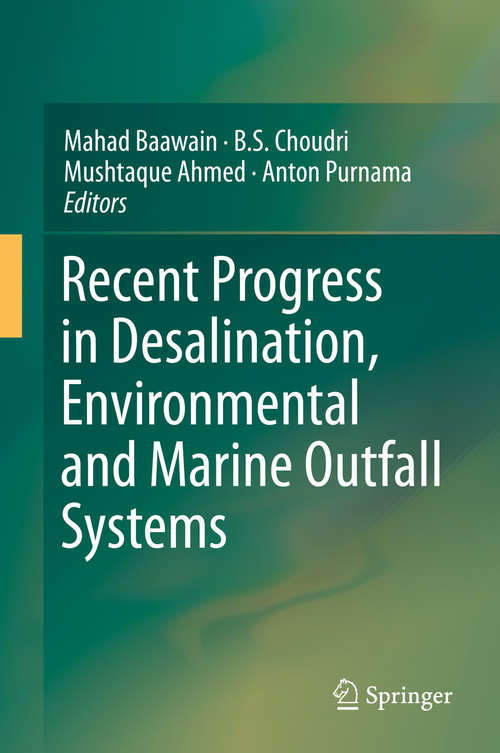 Book cover of Recent Progress in Desalination, Environmental and Marine Outfall Systems