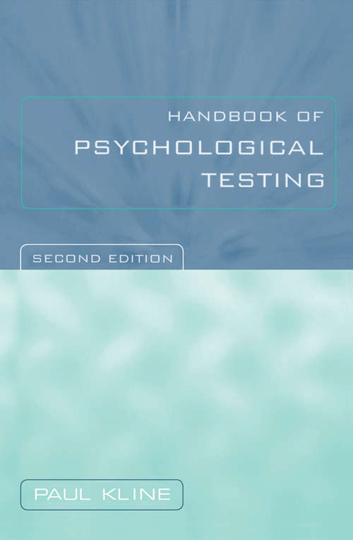 Book cover of Handbook of Psychological Testing (2)