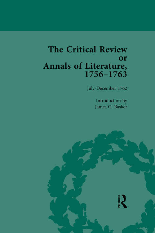 Book cover of The Critical Review or Annals of Literature, 1756-1763 Vol 14