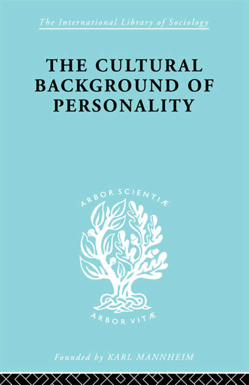 Book cover of Cult Backgrnd Persnlty  Ils 84 (International Library of Sociology)