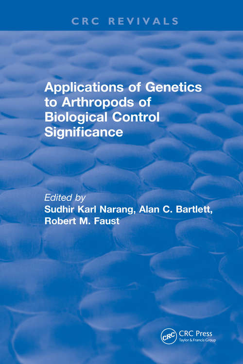 Book cover of Applications of Genetics to Arthropods of Biological Control Significance