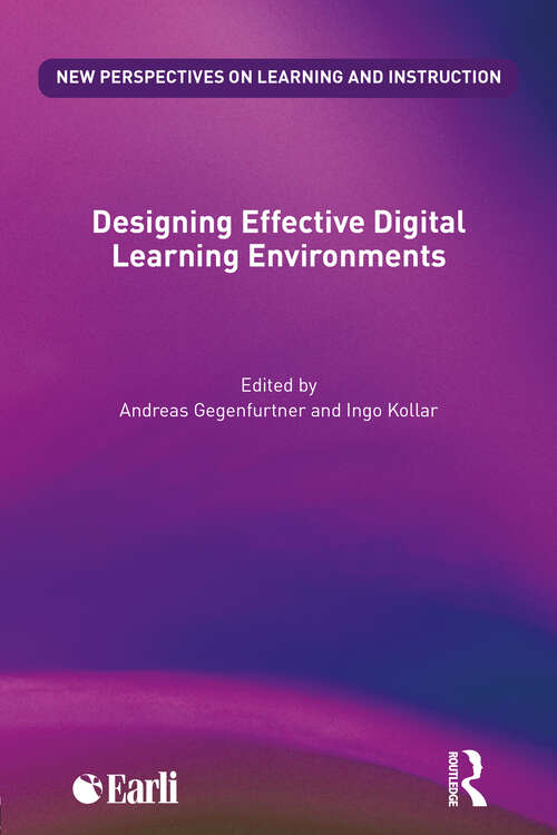 Book cover of Designing Effective Digital Learning Environments (New Perspectives on Learning and Instruction)