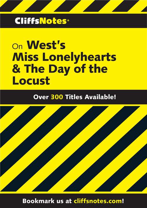 Book cover of CliffsNotes on West’s Miss Lonelyhearts & The Day of the Locust