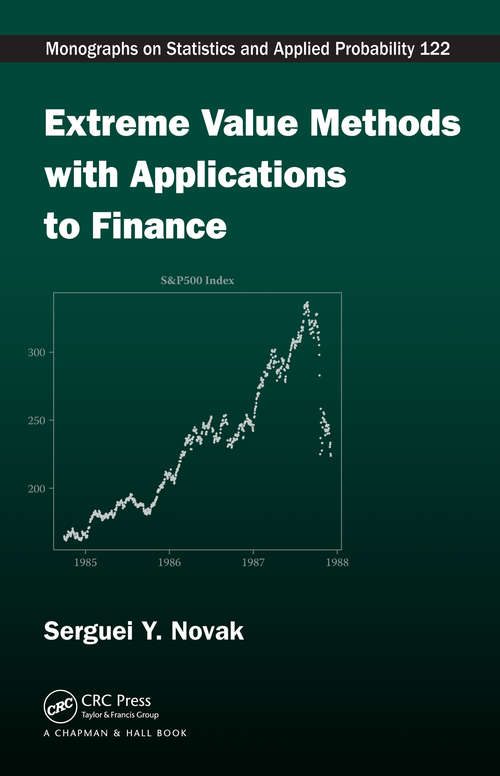 Book cover of Extreme Value Methods with Applications to Finance (1) (Chapman & Hall/CRC Monographs on Statistics and Applied Probability)