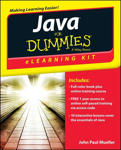 Book cover of Java eLearning Kit For Dummies