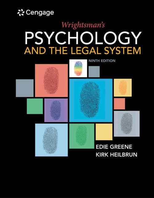 Book cover of Wrightsman’s Psychology and The Legal System (Ninth Edition)