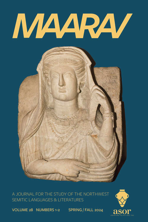 Book cover of Maarav, volume 28 number 1-2 (Spring 2024)