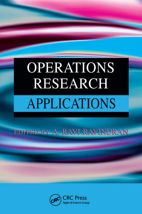 Book cover of Operations Research Applications (1)