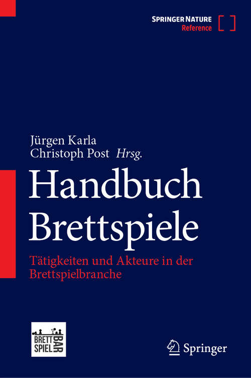 Book cover of Handbuch Brettspiele: Tätigkeiten und Akteure in der Brettspielbranche (2024)