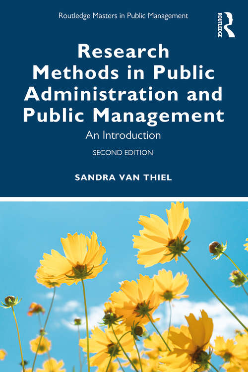 Book cover of Research Methods in Public Administration and Public Management: An Introduction (2) (Routledge Masters in Public Management)