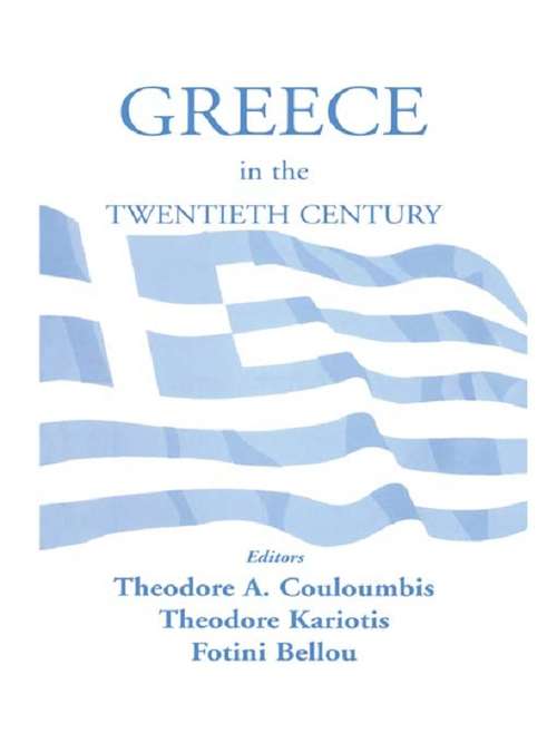 Book cover of Greece in the Twentieth Century