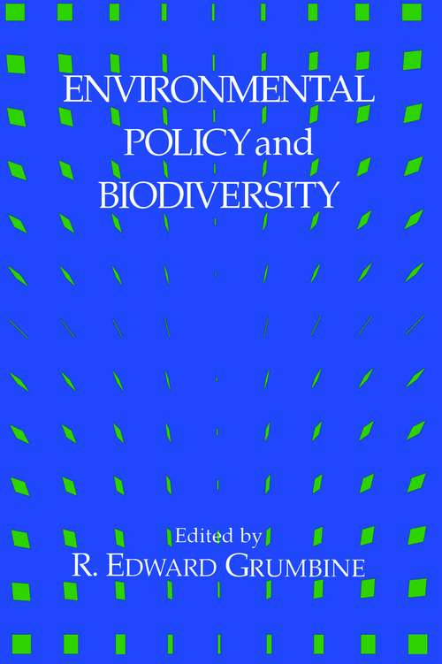 Book cover of Environmental Policy and Biodiversity (2)