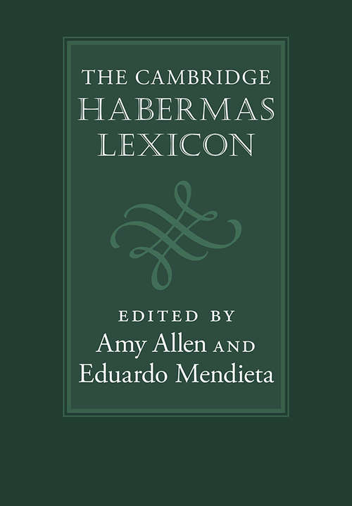 Book cover of The Cambridge Habermas Lexicon