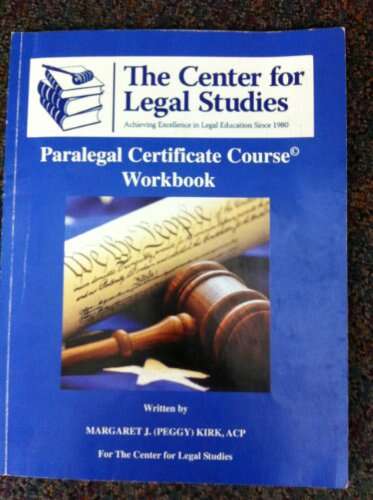 Book cover of Paralegal Certificate Course Workbook