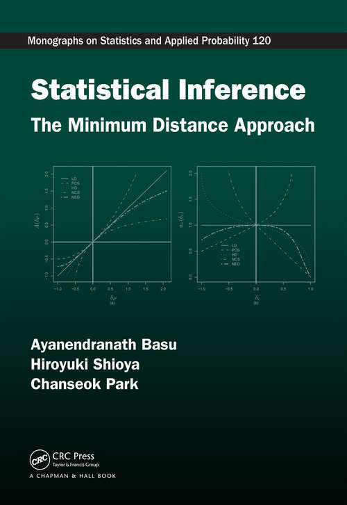 Book cover of Statistical Inference: The Minimum Distance Approach (1) (Chapman & Hall/CRC Monographs on Statistics and Applied Probability)