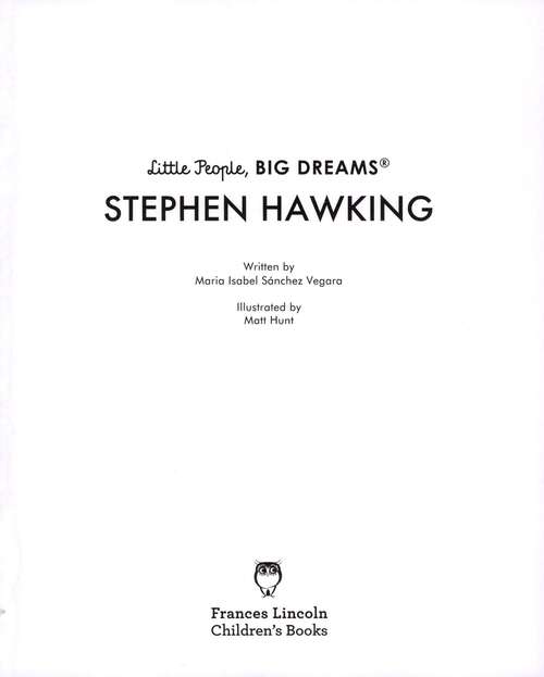 Book cover of Little People Big Dreams Stephen Hawking