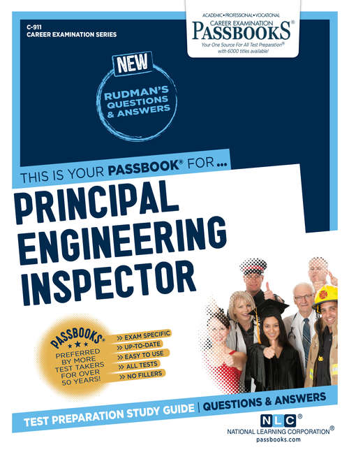 Book cover of Principal Engineering Inspector: Passbooks Study Guide (Career Examination Series)