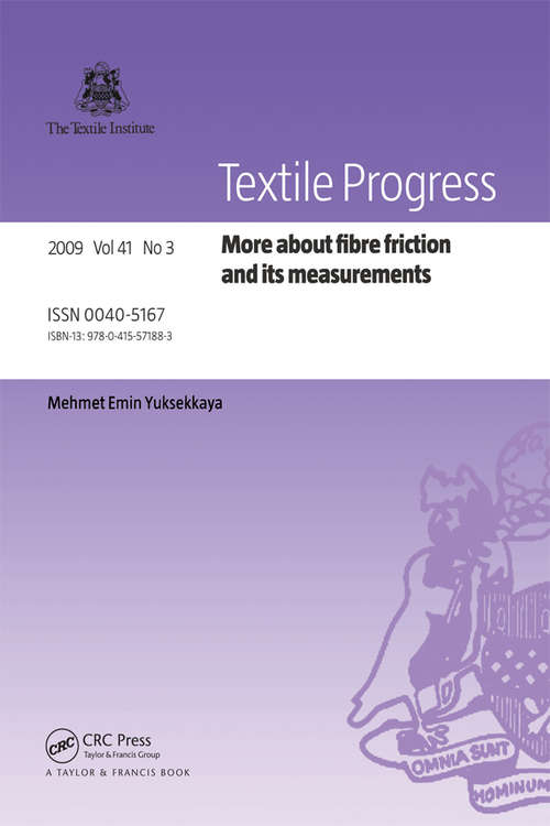 Book cover of More about Fibre Friction and its Measurements (1) (Textile Progress)