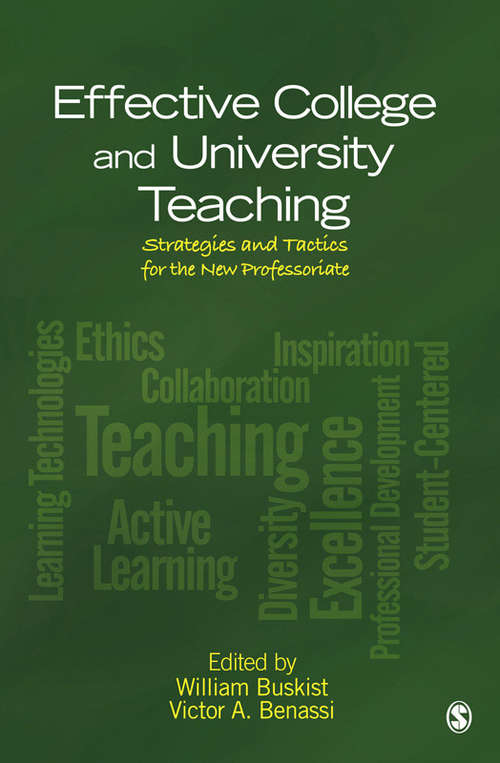 Book cover of Effective College and University Teaching: Strategies and Tactics for the New Professoriate