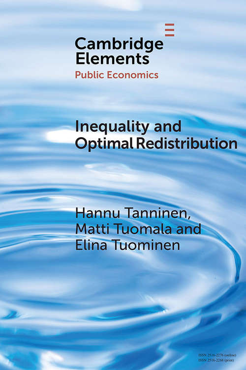Book cover of Inequality and Optimal Redistribution (Elements in Public Economics)