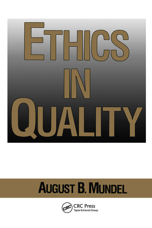 Book cover of Ethics in Quality