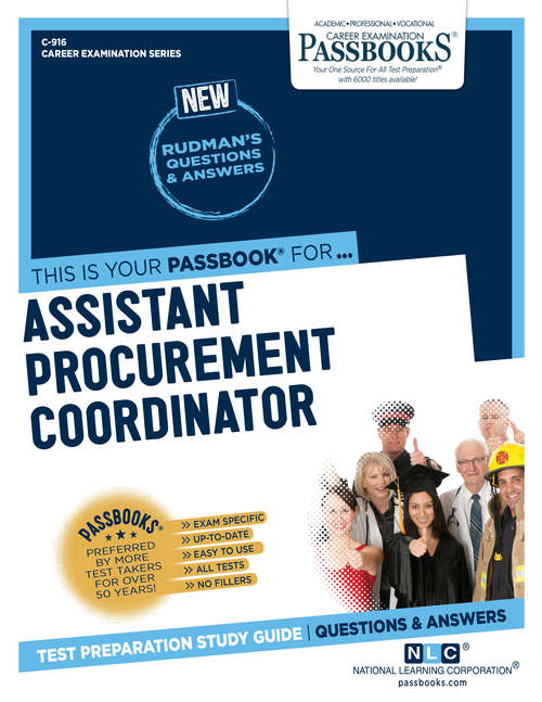 Book cover of Assistant Procurement Coordinator: Passbooks Study Guide (Career Examination Series)