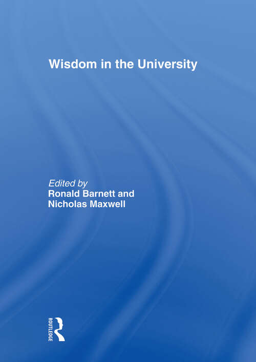 Book cover of Wisdom in the University