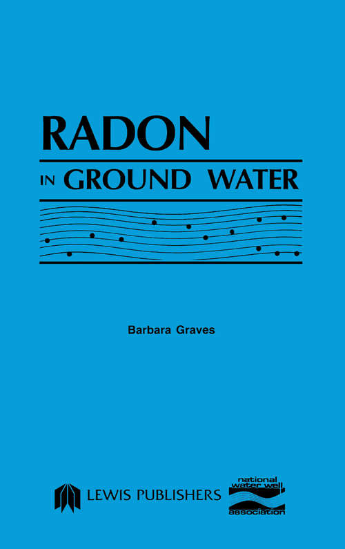 Book cover of Radon in Ground Water