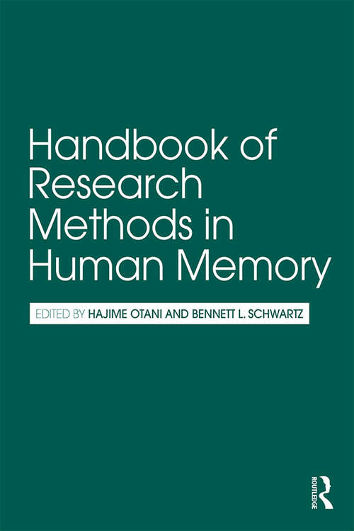 Book cover of Handbook of Research Methods in Human Memory