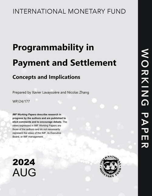 Book cover of Programmability in Payment and Settlement (Imf Working Papers)