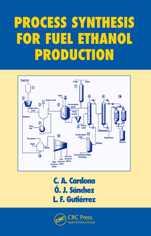 Book cover of Process Synthesis for Fuel Ethanol Production (Biotechnology and Bioprocessing)