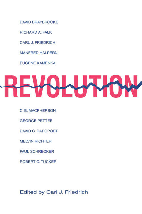 Book cover of Revolution (Nomos Ser.: No. 8)