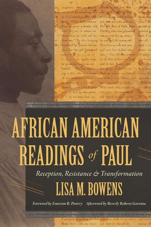 Book cover of African American Readings of Paul: Reception, Resistance, and Transformation