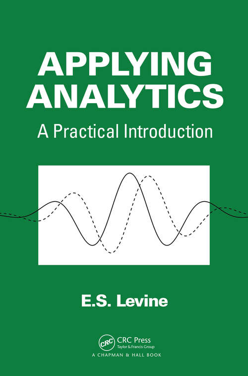 Book cover of Applying Analytics: A Practical Introduction