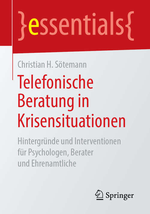 Book cover of Telefonische Beratung in Krisensituationen